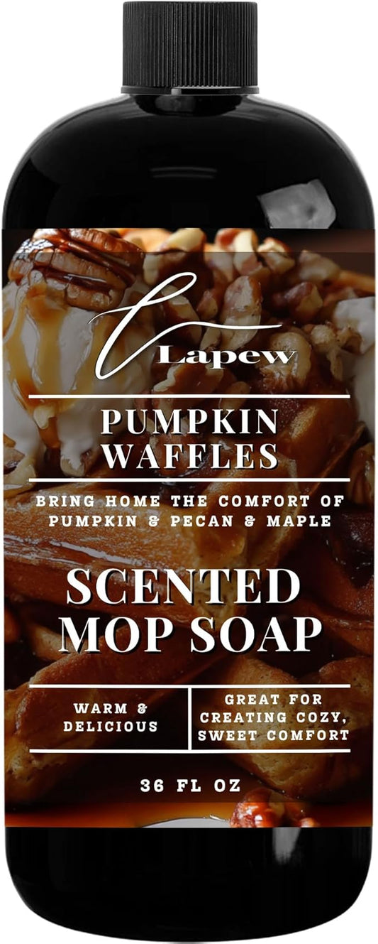 Luxury Floor Cleaner, Scented Mop Soap Concentrate | Hard Floor Cleaner for Tile, Vinyl, Laminate, LVP & Sealed Hardwood | Low-Foam, Streak-Free | 36 oz | Pumpkin Waffles