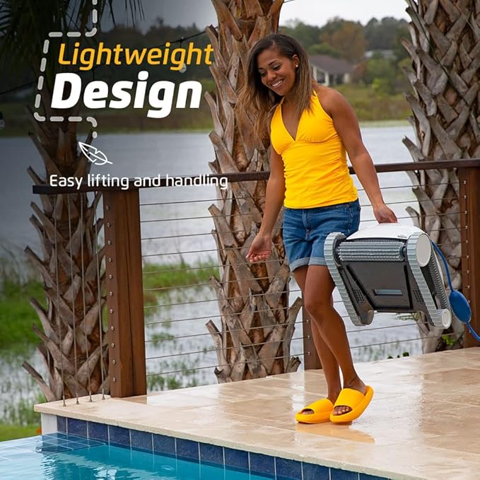 Dolphin Proteus DX3 Automatic Robotic Pool Vacuum Cleaner, Wall Climbing, Active Scrubber Brush, Ideal for In-ground Pools up to 33 FT in Length