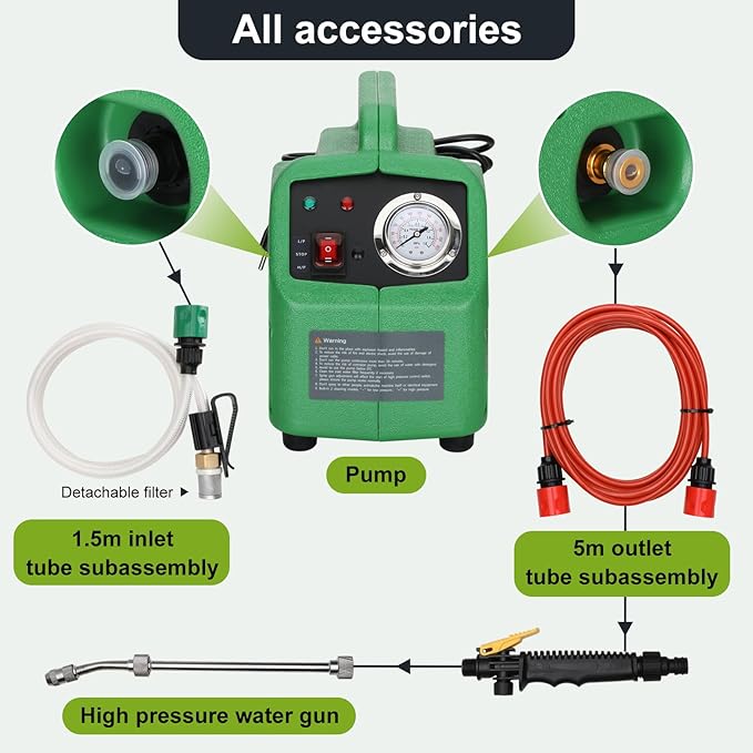 New ZPB140 Port A Blaster HVAC Coil Cleaning Portable Pressure Washer Coil Jet Cleaner for ac Unit 120V 80W for Indoor or Outdoor,Can only be Used with Water, not for Spraying air
