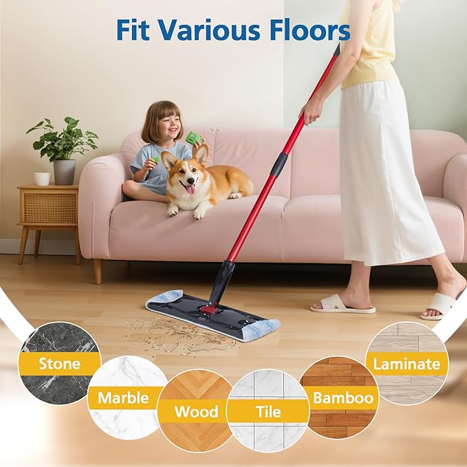 10 Pack H2prO Mop Pads Compatible with O Ceda H2PrO Flat Mo p System, 100% Microfiber Mop Head Replacements, Washable and Reusable, White