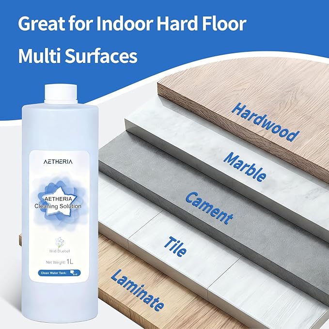 Multi-Surface Floor Cleaning Solution for ECOVACS DEEBOT X11/X9/X8/X5/X2/X1/T80/T50/T30/T20/T10/N30/N20/Series and all other Robot Vacuum Cleaners,Deep Cleans for Multiple Hard Floors,1L（1 Bottle）