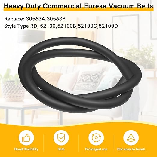 30563B Vacuum Belt for Sanitaire Eureka Commercial Upright Vacuum Cleaner, 66100 Round Vacuum Cleaner Belts for Sanitaire Eureka Style RD, SC679, SC684, SC688, SC886, SC887, SC888, SC899-20 Pack