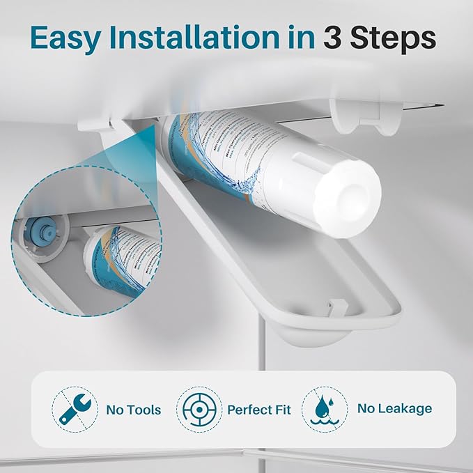 ICEPURE Alkaline UKF8001 Refrigerator Water Filter Replacement for Whirlpool EDR4RXD1, EveryDrop Filter 4, Maytag UKF8001, 4396395, UKF8001P, UKF8001AXX, RFC0900A, UKF8001AXX-200, Enhances PH, 2Pack