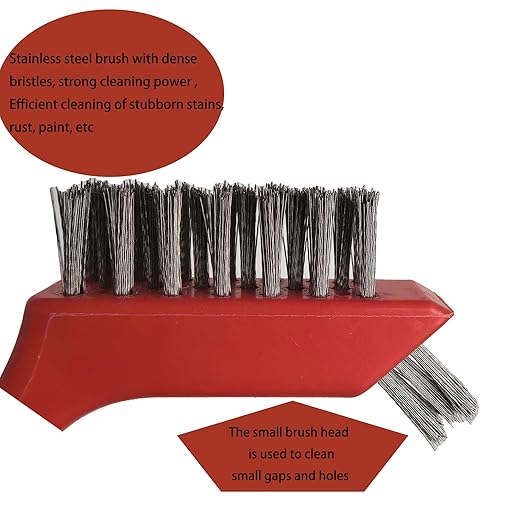 6 Pcs Wire Brushes for Cleaning, Stainless Steel Bristles Scratch Brush Set for Polishing, Rust Removal & Deep Cleaning