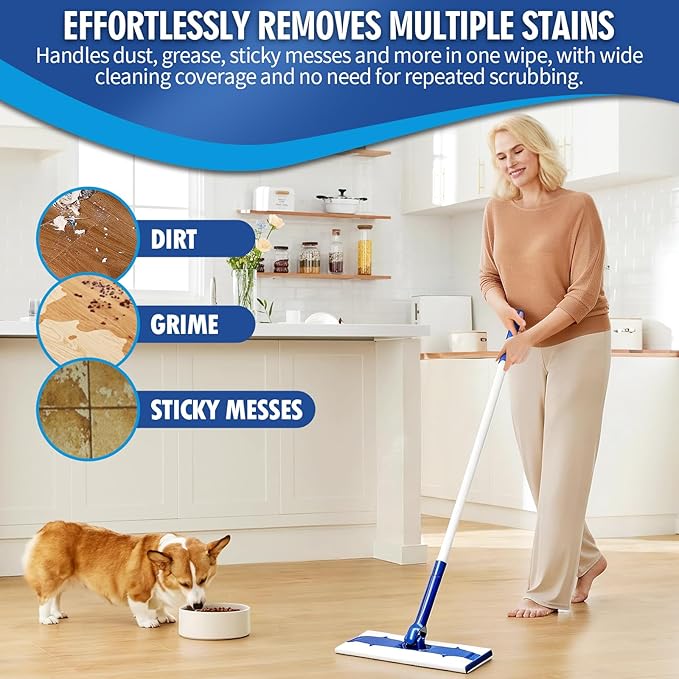 36 Count Disposable Wet Mop Pad Compatible with Clorox Mop, Sweeper Mop, or Other Standard Mopping Tools, Floor Wipes for Mopping Cleaning, Unscented