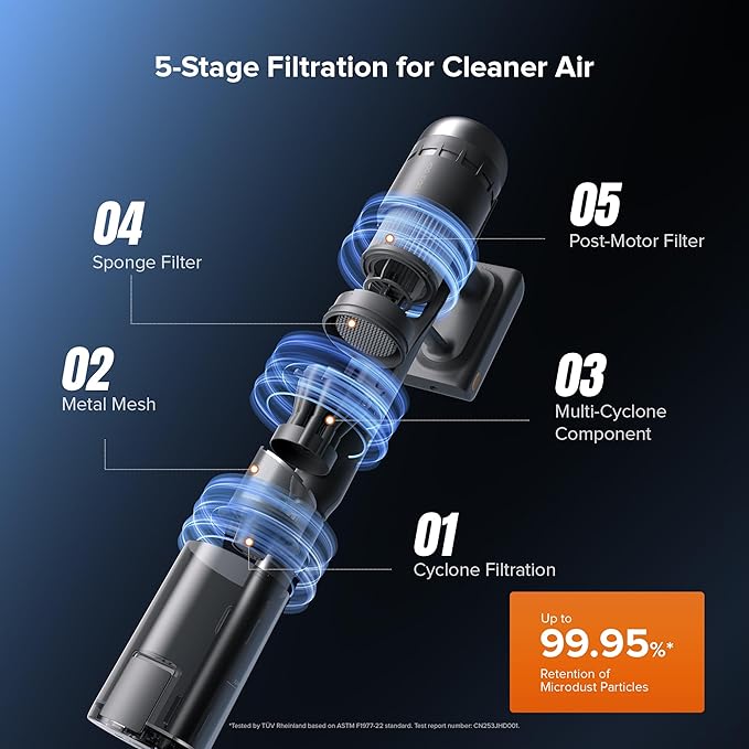 roborock H60 Hub Ultra Cordless Vacuum Cleaner with Auto-Empty Dock, 210AW Suction Stick Vacuum Cleaners for Home and Pet Hair, Rechargeable, 90-Min Runtime, Anti-Tangle Brush, 140° LED Dust Detection