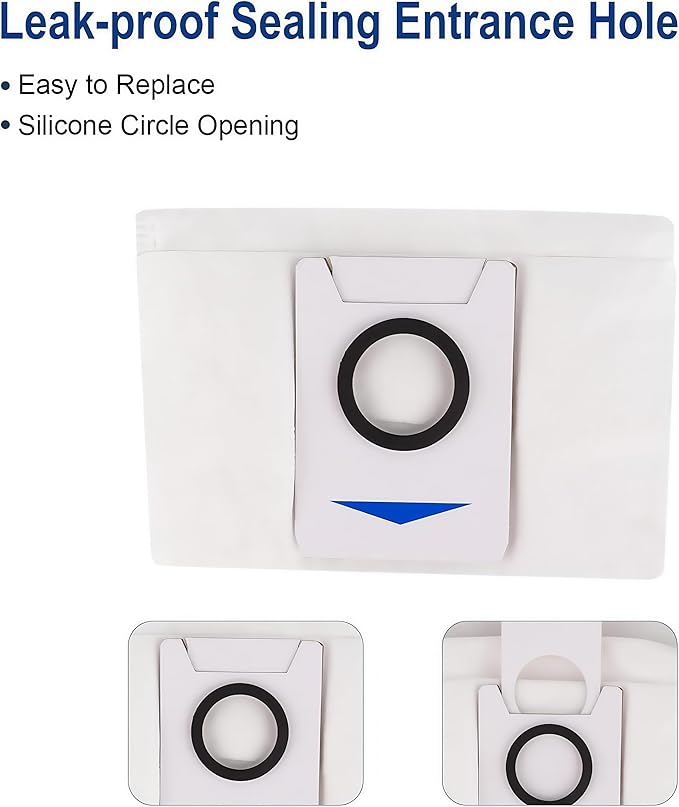 Vacuum Bags for ECOVACS DEEBOT Robot Vacuum Cleaner - Fit X1 OMNI/Turbo T10/T20 Omni/T20/T20 Max/T20 Pro/X&T Series - Disposable Replacement Dust Bag Vacuum Cleaning Accessories Part（12Pack)