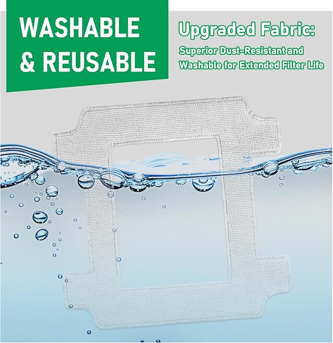 Winbot W2 Pro Replacement Mop Pads - 12 Pcs Washable & Reusable Cleaning Cloths Compatible with Ecovacs Winbot W2 Omni, W1 Pro, W2 Pro Window Vacuum Cleaner Robot