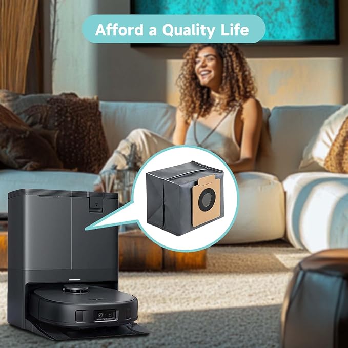 6 Pack X10 Dust Bags for Eufy X10 Pro Omni, X8 Pro Robot Vacuum Cleaner - Large Capacity Replacement Accessories