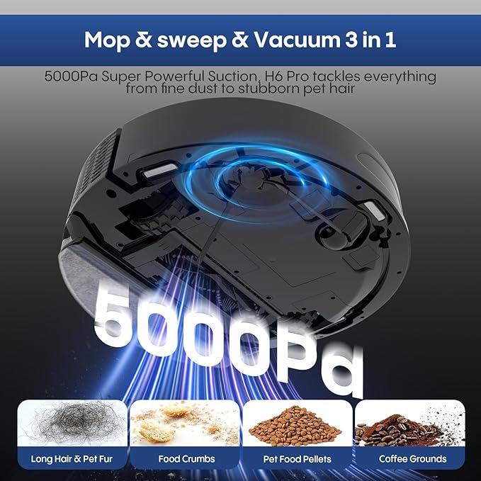 Robot Vacuum and Mop with Mapping