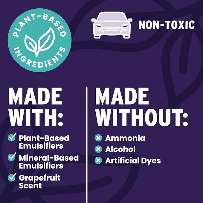 Glass Cleaner, Streak-Free Spray for Automotive Windows and Mirrors, 16oz