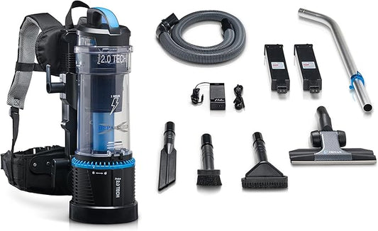 Prolux 2.0 Cordless Battery Bagless Backpack Vacuum Cleaner, Dual HEPA Shield Filtration, Tool Accessory Kit