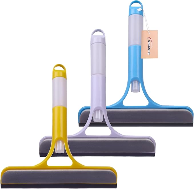 3pcs 3 in 1 Window Cleaning Scraper, 3 in 1 WindowSqueegee Cleaner,Window Squeegee with Spray, for Windows,Car Windshields,Bathrooms,Kitchens,Tiles,etc,All-Purpose Window Cleaner Tool