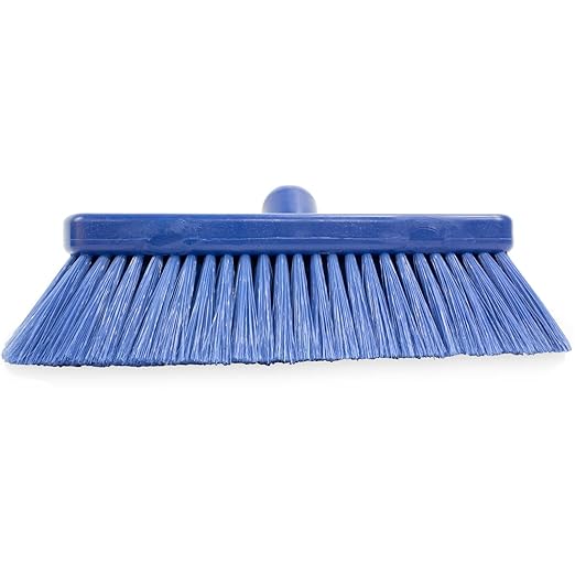 SPARTA 41278EC14 Flo-Thru Plastic Wall Scrub Brush, Equipment Brush With Soft Nylex Bristles For Industrial Kitchens, Hospitals, Commercial Cleaning, 4 Inches, Blue, (Pack of 12)