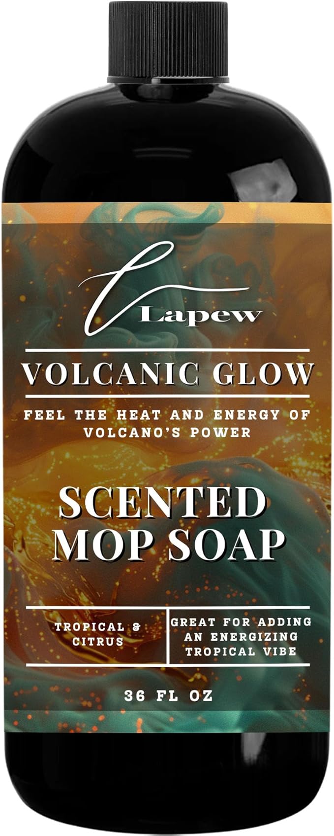 Luxury Floor Cleaner, Scented Mop Soap Concentrate | Hard Floor Cleaner for Tile, Vinyl, Laminate, LVP & Sealed Hardwood | Low-Foam, Streak-Free | 36 oz | Volcanic Glow