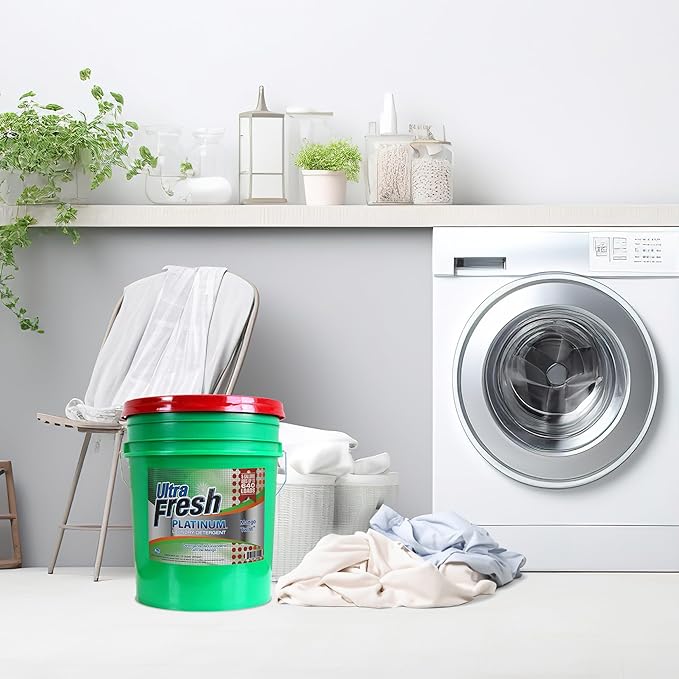 Ultra Fresh 5 Gallon Liquid Laundry Detergent Washing Soap for All Machine Types, 3X Platinum, Up to 640 Loads, Mango Twist