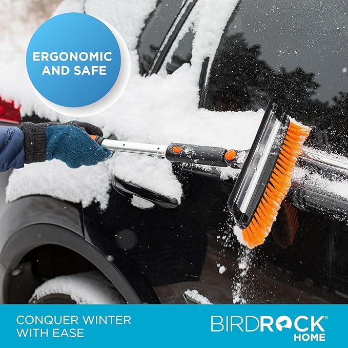 ‎Snow MOOver 39" Extendable Snow Brush with Squeegee & Ice Scraper | Foam Grip | Auto Snow Brush | Auto Ice Scraper | Car Truck SUV