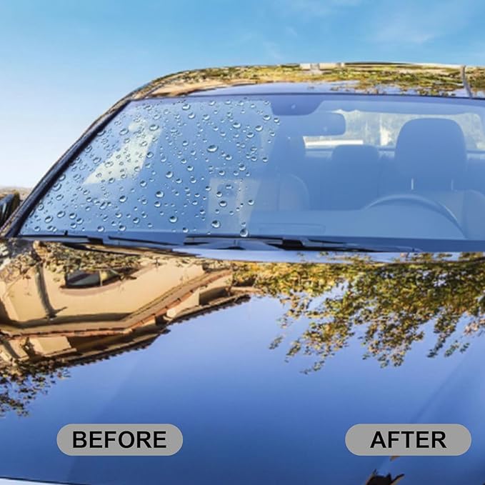 Umex Glass Cleaner - Streak-Free Windshield Cleaner& glass emulsion, Removes Tough Grease, Grime, Oil Film, and Water Spots for Car, Home, and Office (1 Pack, 3.38oz each)