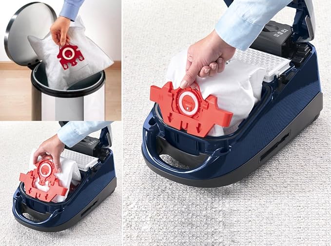 I-clean Replacement FJM Vacuum Bags 12PCS, AirClean 3D Efficiency Vacuum Cleaner Dust Bags With 2 Motor Protection Filters & AirClean Filte