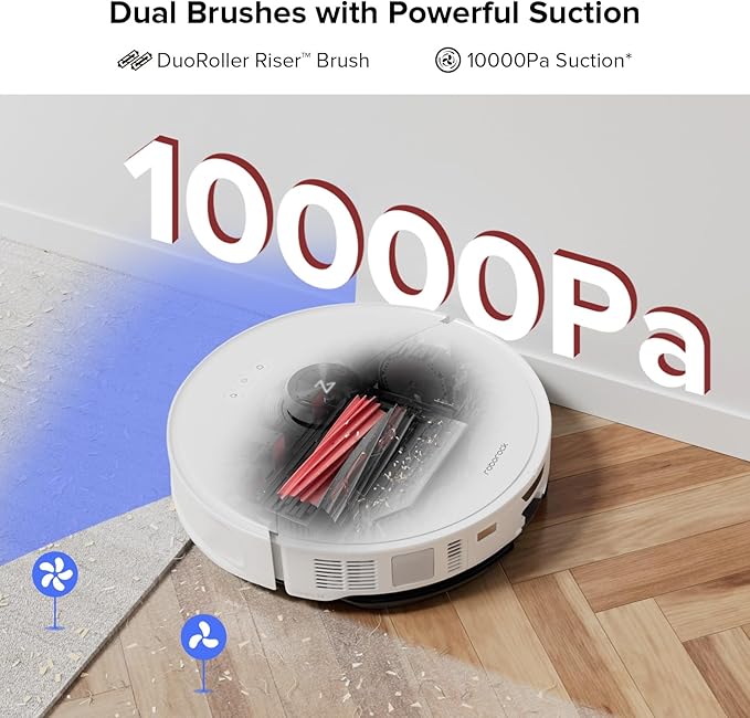 roborock S8 MaxV Ultra with Refill & Drainage System Robot Vacuum and Mop, Check Installation Space First, FlexiArm Design, Auto Mop Wash&Dry 10000Pa Suction, Obstacle Avoidance, 20mm Auto Mop Lifting