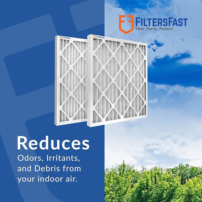 Filters Fast 28x30x1 Air Filter MERV 11, 1" AC Furnace Air Filters, Made in the USA, Actual Size: 27.5x29.5x0.75, 6 Pack