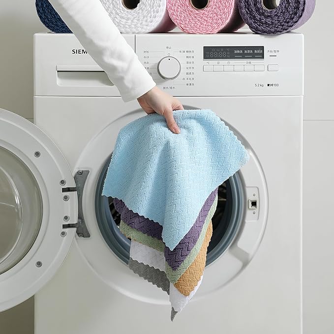 80 Pack Microfiber Cleaning Cloth Roll Reusable Paper Towels 12"x12" Tear Away Cloth,Absorbent Dish Rags for House Kitchen,Wash Cloths,Lint Free Rags for Window Cars Cleaning Supplies