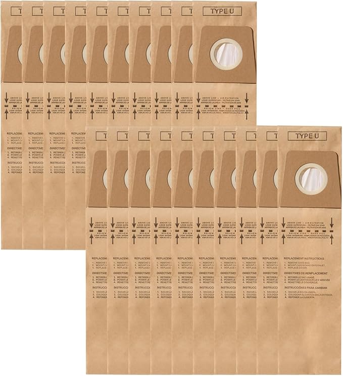 CF Clean Fairy 20Pack Vacuum Cleaner Paper Bags Compatible with Dirt Devil Royal Type U Uprights Replacement for 3920047001 3920048001 & 3920750001