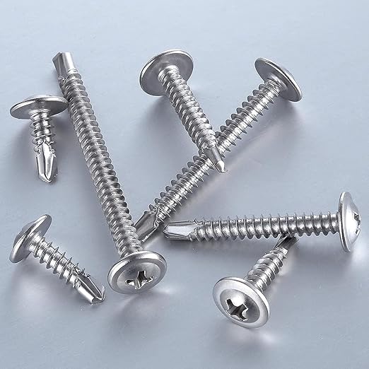 (300 pcs) Wensilon #10×3/4”for Sheet Metal Self-Tapping Screws 410 Stainless Steel Truss Head High-Strength Quick Tapping Screws