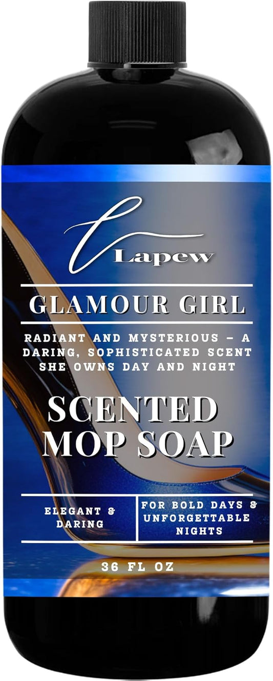 Luxury Floor Cleaner, Scented Mop Soap Concentrate | Hard Floor Cleaner for Tile, Vinyl, Laminate, LVP & Sealed Hardwood | Low-Foam, Streak-Free | 36 oz | Glamour Girl