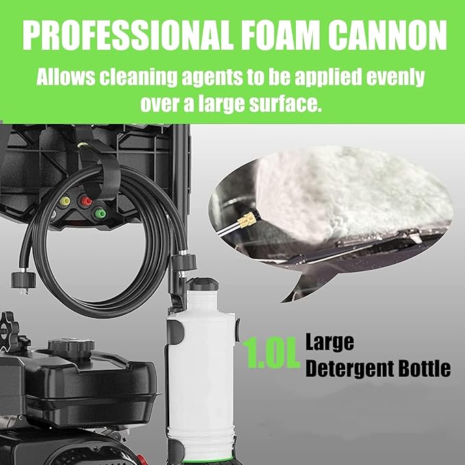 4200PSI Gas Pressure Washer 4.0GPM Gas Power Washer 212CC Gas Powered Washing Machine Commercial High Pressure Washer with 25ft Hose&5 Nozzles for Patio Garden Yard Vehicle