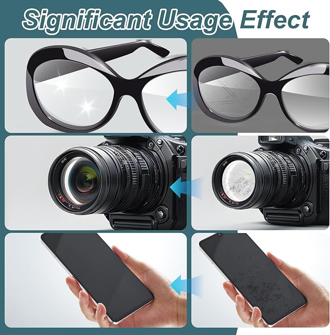 Eyeglass Scratch Remover for Lenses, Eyeglass Cleaner Spray, Glasses Lens Scratch Remover for Eyeglasses, Sunglasses Cleaning Kit (2)