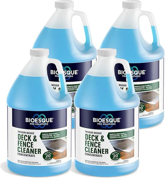 Bioesque Pressure Washer Deck & Fence Cleaner Concentrate, 1 Gallon (Pack of 4)