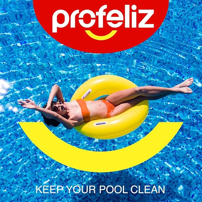 PROFELIZ Chlorine Tablets 3 Inch for Swimming Pools, Kills Bacteria and Stops Algae, Slow Dissolving,Individually Wrapped,Pool Chlorine Tablets,4lbs