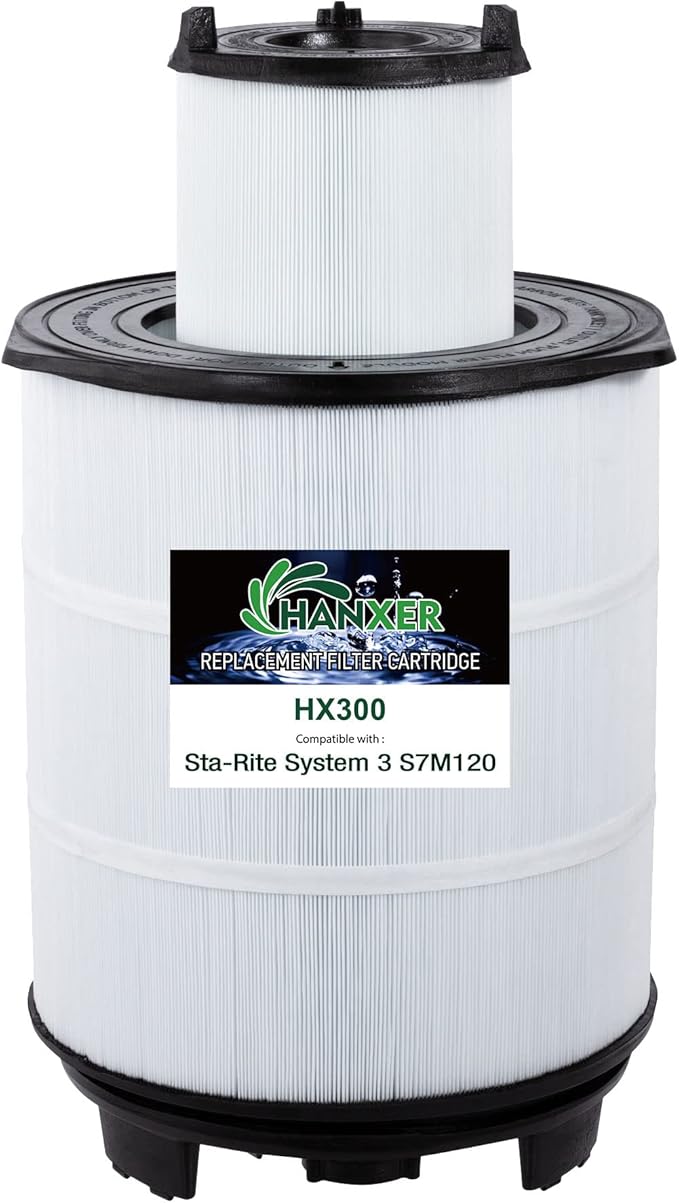 HANXER® System 3 S7M120 Inner and Outer Set Pool Filters- Replacement for SR300, 25021-0200S and 25022-0201S Pool Filter Cartridge, 300 Sq.Ft.