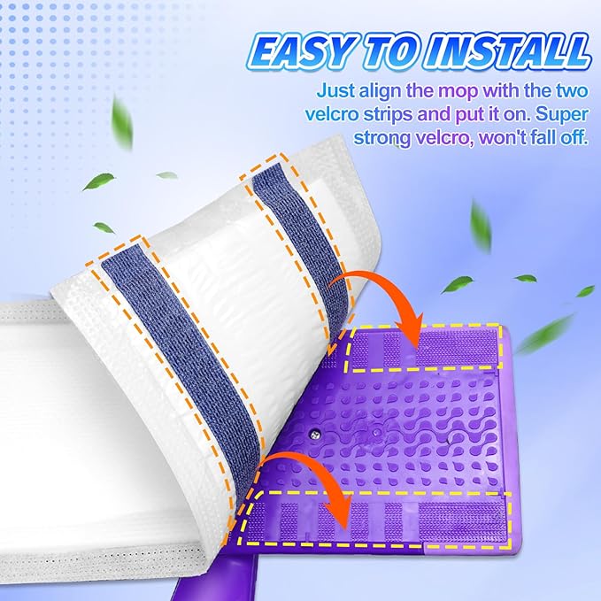 25 Count Wetjet Pads Refills, Disposable Mop Pad Refills Compatible with Swiffer Wet Jet Mops, Thickness, Absorbent for Household Cleaning & Suit All Multi-Surface