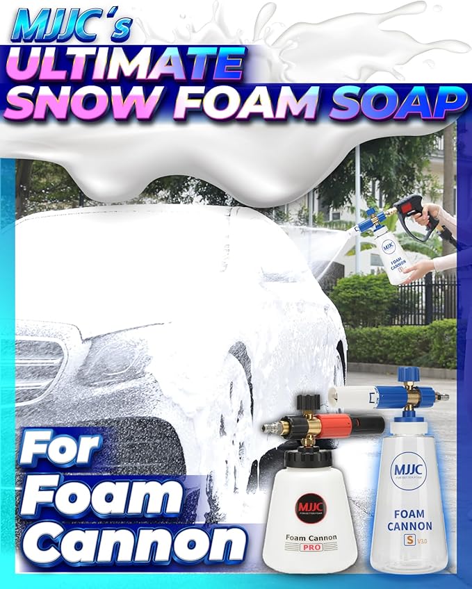 MJJC Foam (64 fl oz) Ultimate Snow Foam Car Wash Soap Specialized Car Shampoo for Foam Cannon and Pressure Washer, Safe for Cars (pH Neutral, 10x Concentrated) (Refreshing cider aroma)