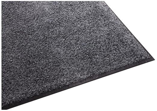 Guardian Platinum Series Indoor Wiper Floor Mat, Rubber with Nylon Carpet, 2'x14', Grey