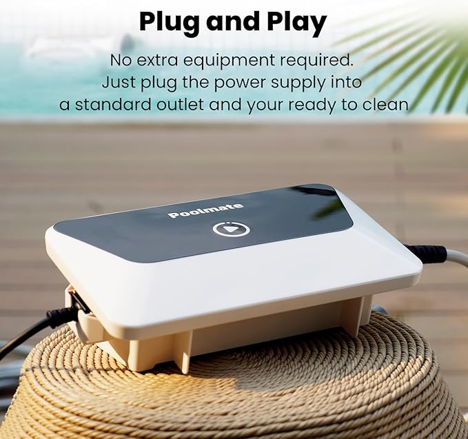 Poolmate Hydro 4 Pool Robot, Pool Vacuum for Inground and Aboveground Pools, Floor, Wall and Waterline Cleaning and Scrubbing, Smart WiFi and Blutooth App Control, 50' Cord,Top Load Filter Basket