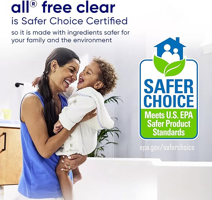 all free clear, Original, Liquid Laundry Detergent for Sensitive Skin, Unscented and Hypoallergenic, Concentrated, 82.5oz, 110 Loads