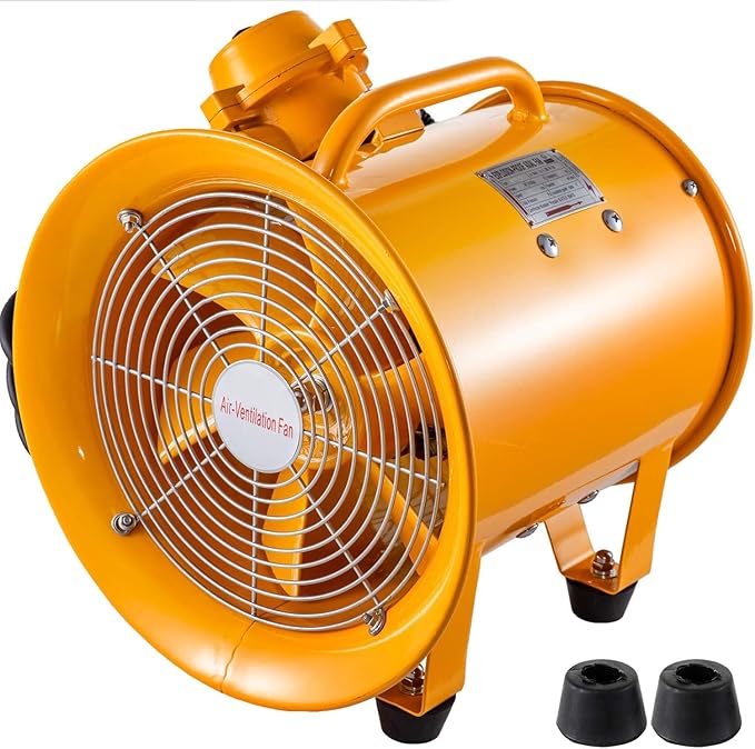 VEVOR Explosion Proof Fan 12 Inch, 550W, Industrial Portable Ventilator Blower/Exhaust with 9.8ft Light Cord -No Plug