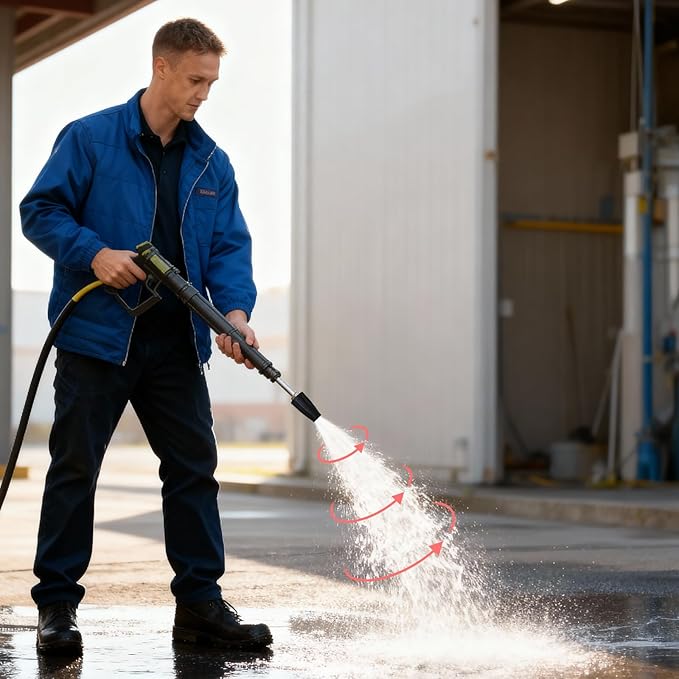 Turbo Pressure Washer Nozzle 4500 PSI, 1/4 Inch Quick Connect, 360° Rotating Jet, Universal Heavy Duty Power Washer Tip for Deep Cleaning & Tough Grime | 4.0 GPM, 4.0 Orifice