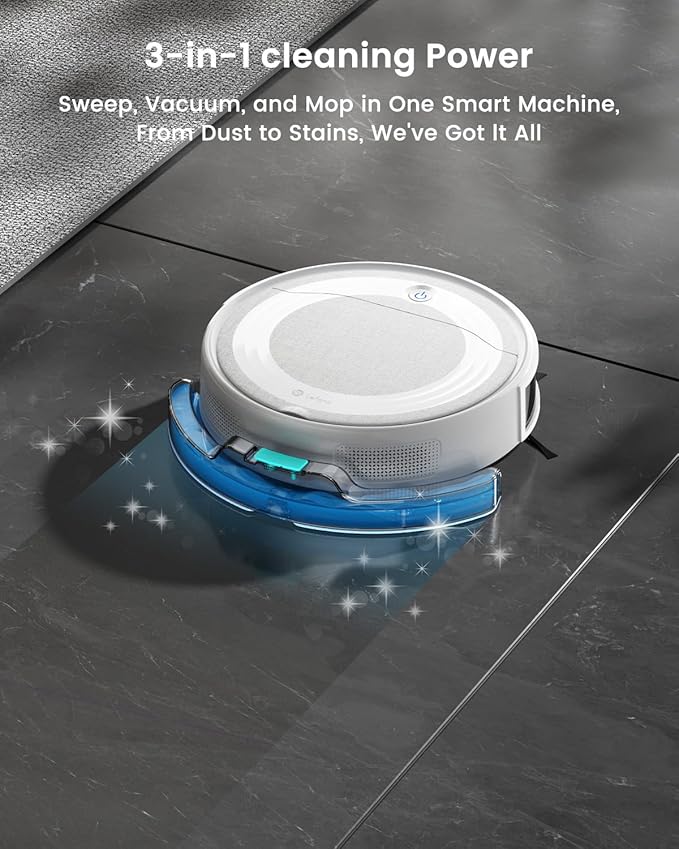 Lefant M310 Ultra Robot Vacuum and Mop, 6000Pa Suction-Slim Robotic Cleaner with ToF LiDAR Navigation, Accurate Obstacle Avoidance, WiFi/App/Alexa Control, 170min Runtime, for Pet Hair and Home