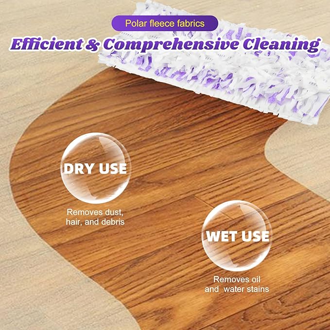 24 Pack Disposable Mop Pads for Power Mop™ Multi-Surface Mop, Floor Cleaning Replacement Mopping Pads Refills