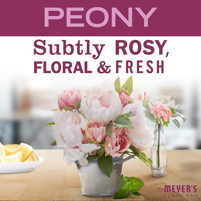 MRS. MEYER'S CLEAN DAY Liquid Dish Soap, Peony, 16 fl. oz - Pack of 6