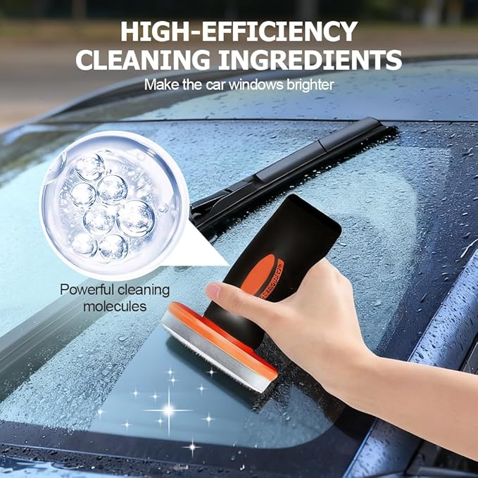 q4 Glass Cleaner, 2026 New Glass Emulsion Oil Film Purification for Glasses Surfaces, Multi‑Surface Oil Film Cleaning Brush for Auto & Household Glass – Glass Cleaning Board (2Pcs)