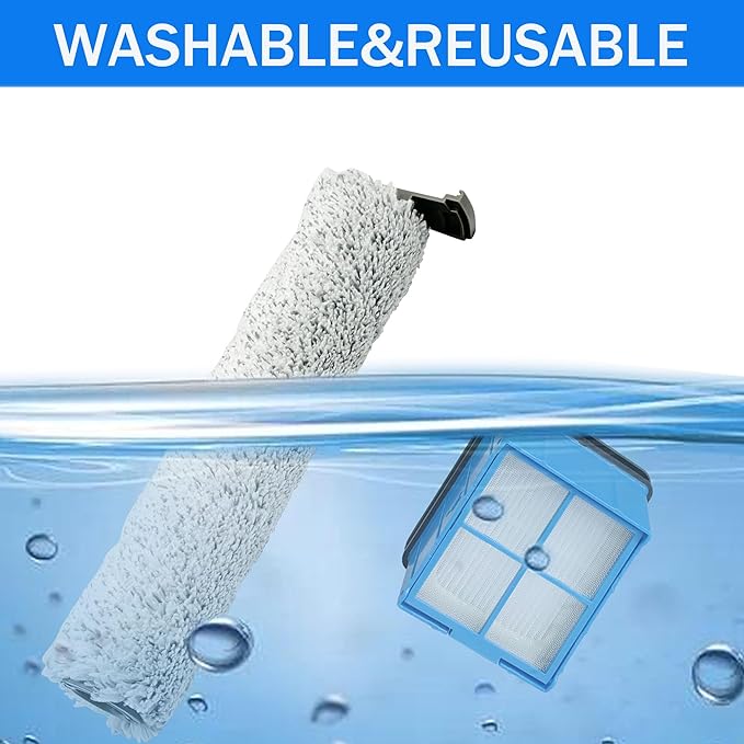 Replacement Parts Kit for Bissell Crosswave Omniforce/OmniFind | Compatible with Bissell Vacuum Models: Omniforce (3882/3883) & OmniFind (3967F/3970F) (2 Brushes + 2 Filters)