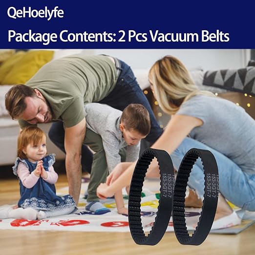 2 Pack 153-3GT-7 Replacement Belts for Shark HZ2002 HZ2000 LA502 LA500 LA455 AZ2002 AZ2000 AZ2000W AZ2000WWK Front Soft Brush 153-3MV-7 Upright Vacuum Cleaner, Soft Front Brush Belt