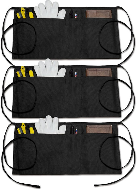 Canvas Work Waist Apron with 3 Pockets