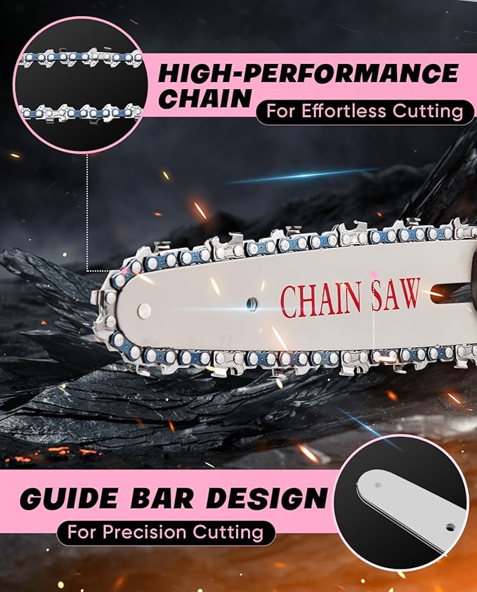 Saker Mini Chainsaw|6 Inch Chainsaws[2025 Upgraded]|Mini Cordless Electric Chain Saw|Small Handheld Portable Chain Saws Battery Powered Chain Saw for Tree Trimmer and Garden,Valentine's Day Gifts