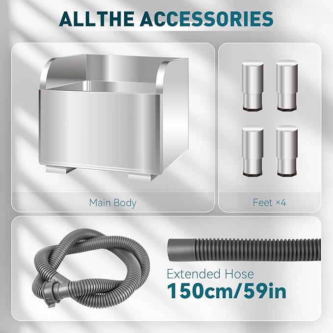 Commercial Floor Mop Sink，Stainless Steel Mop Service Basin，Floor Mount Mop Sink,Vertical industrial Sinks for balconies laundry rooms industries Restaurants (31.49”×16.1”×21.6” inch)